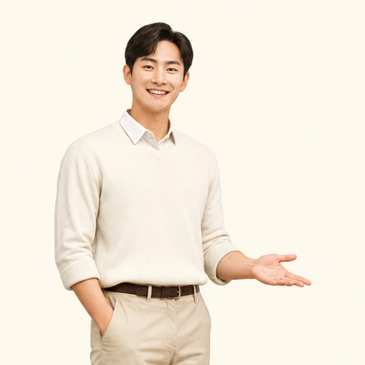 K8 신차 장기렌트 상담 신청을 안내하는 담당자